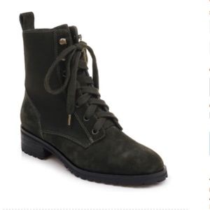 Splendid Hermila Dark Green Suede Combat Boot 6.5